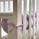 Set lenjerie pentru Patut Bebe din 6 piese Iepuras mov (2)